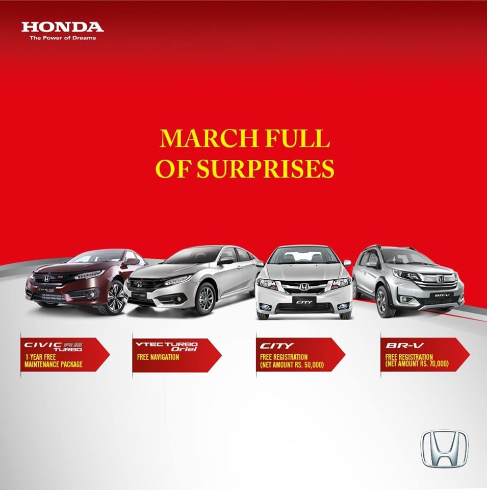 Honda Pakistan Announces Huge Discount Offer on All Cars