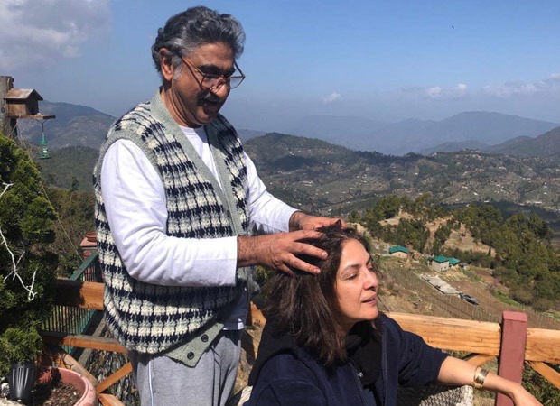 Happily quarantined, Neena Gupta enjoys a head massage from husband Vivek Mehra