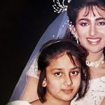 Karisma Kapoor dressed as a bride poses with Kareena Kapoor in this childhood picture 