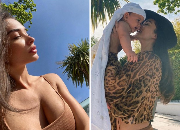 Bikini clad Amy Jackson shares cuddles with her cute son