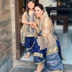 Beautiful Eid Pictures of Actress Fiza Ali with Her Cute Daughter