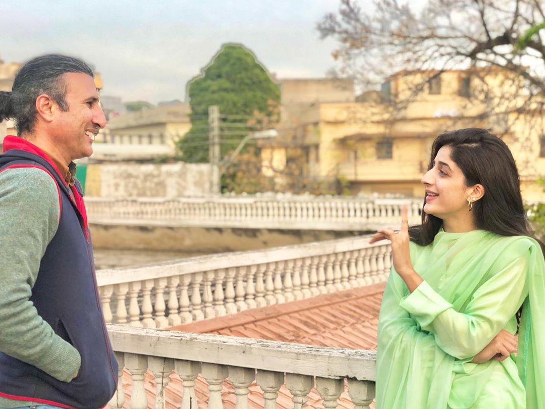 Actors Mawra and Ameer Gilani on the Sets of their Drama Sabaat