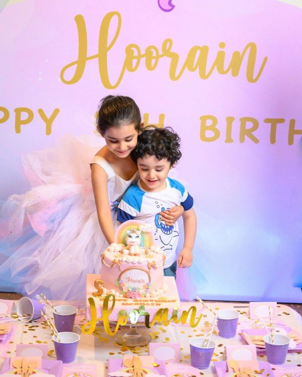 Ayeza and Danish Daughter Hoorain Beautiful Birthday Pictures