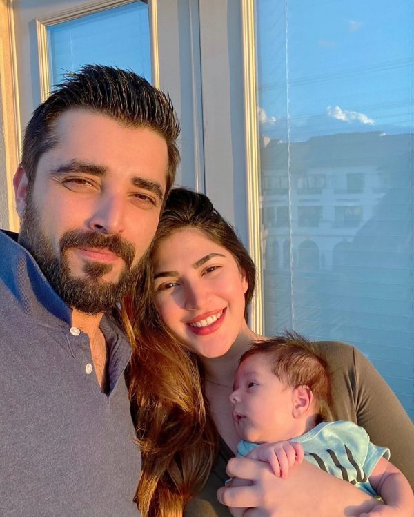 Hamza Ali Abbasi And Naimal Khawar Beautiful Clicks with their New Born Son