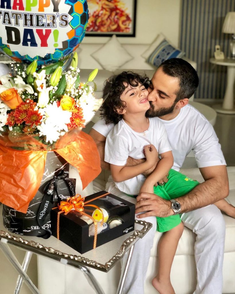 Exquisite Pictures of Momal Sheikh with Husband and Son