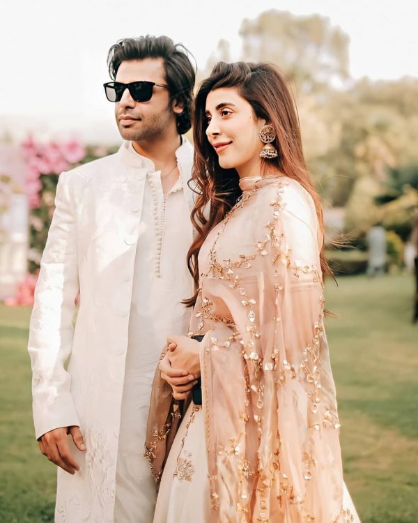 Beautiful Couple Clicks of Urwa Hocane and Farhan Saeed From Friends Wedding