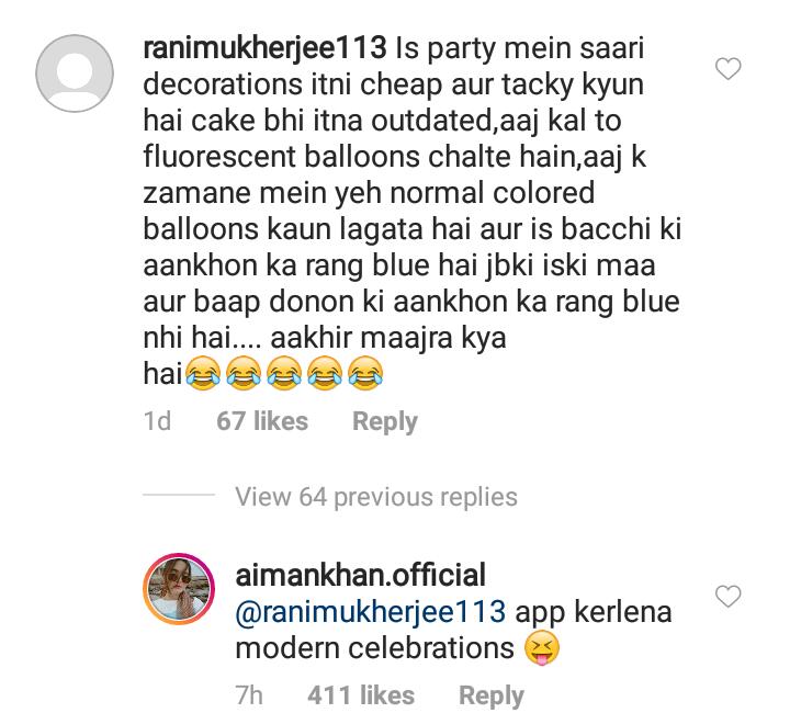 Aiman Khan Gives Shut Up Call To Haters Who Criticized On Amals Birthday Party 2