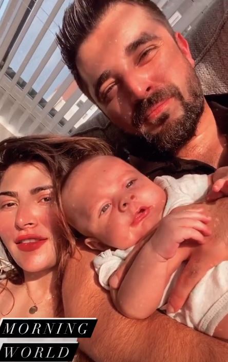 Latest Pictures of Hamza Ali Abbasi and Naimal with their Son