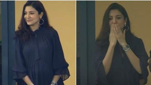 Anushka Sharma flaunts her baby bump in IPL match