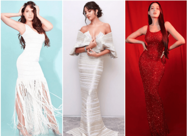 Nora Fatehi's Style Evolution From Sarees To bandage Dresses