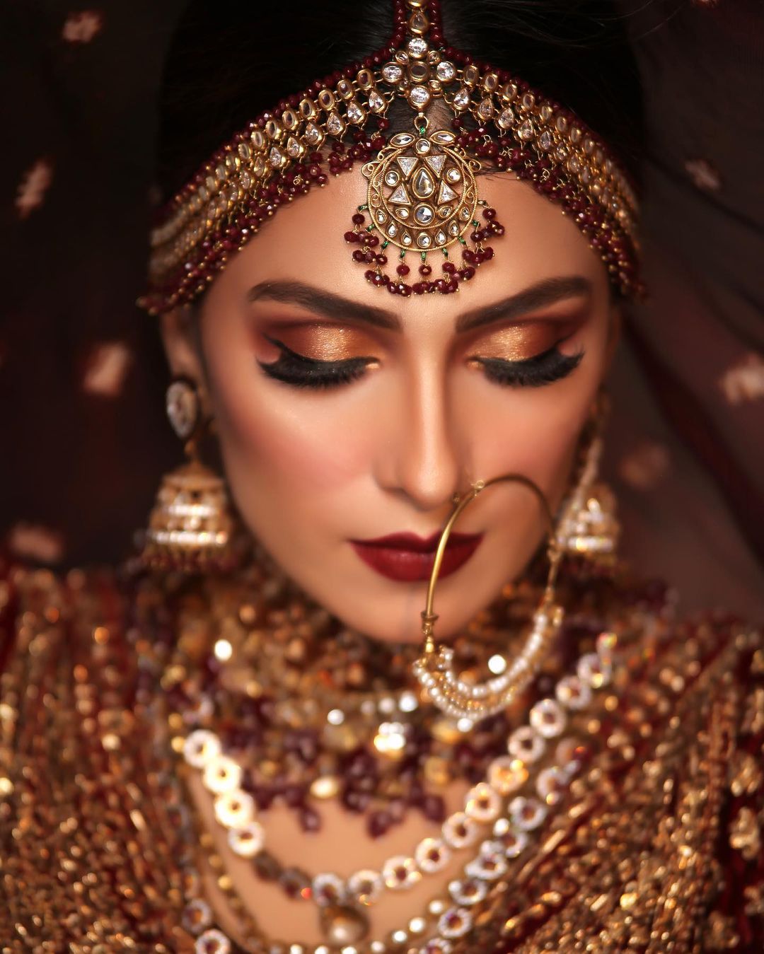 Ayeza Khan Beautiful Bridal Make Up Shoot for Zaras Salon