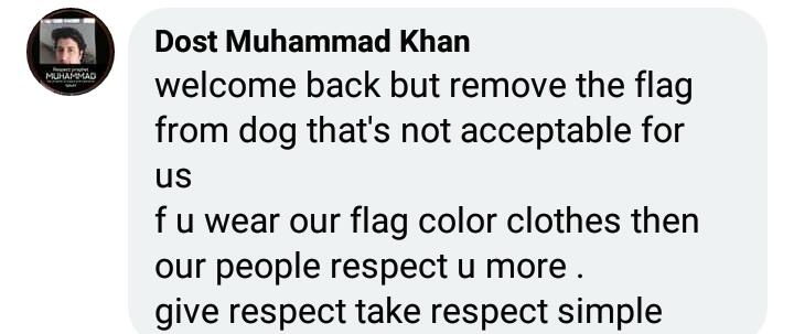 Rosie Gabrielle Receives Hate For Dressing Dog In Pakistani Flag 14