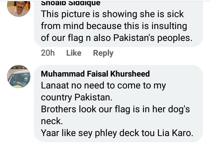 Rosie Gabrielle Receives Hate For Dressing Dog In Pakistani Flag 18