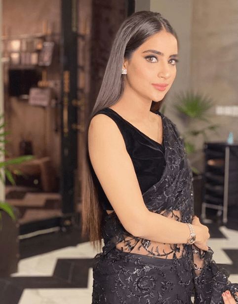 Saboor Aly Rocks A Black Colored Gorgeous Saree