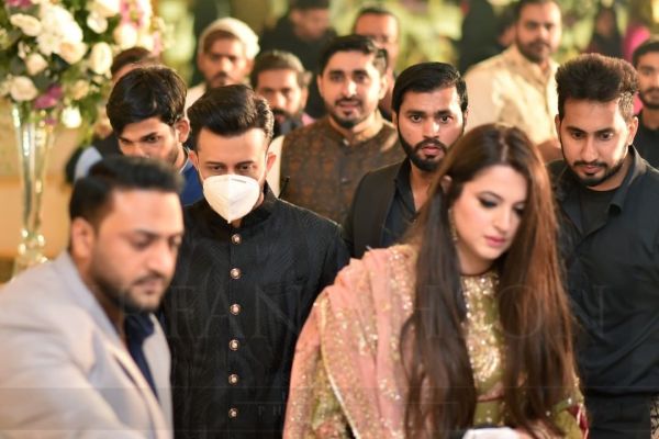 Atif Aslam's Wife Sarah Khan Wear Latest Wedding Dress