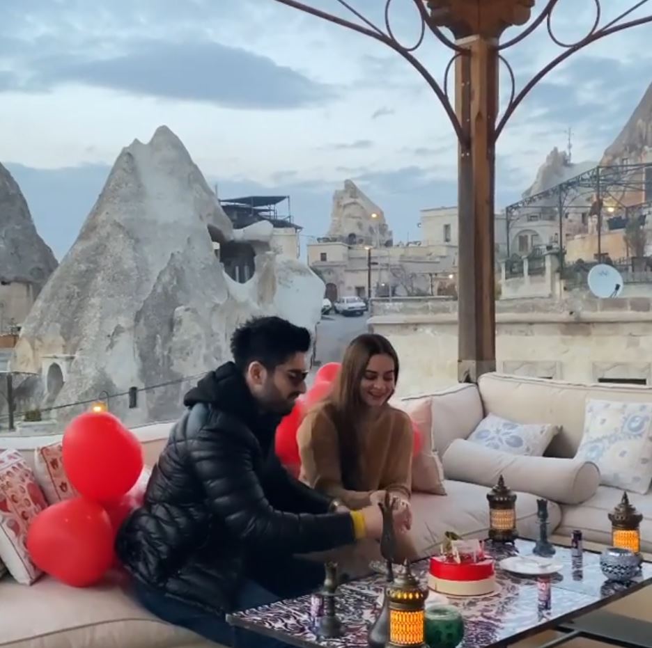 Aiman Khan 22nd Birthday with Muneeb Butt in Turkey