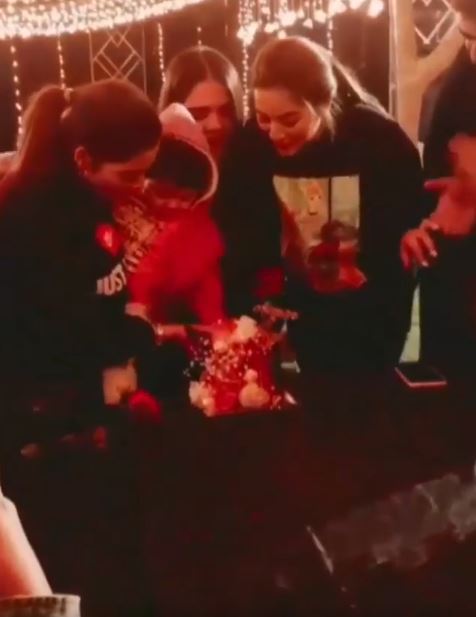 Aiman Khan and Minal khan Birthday with Amal