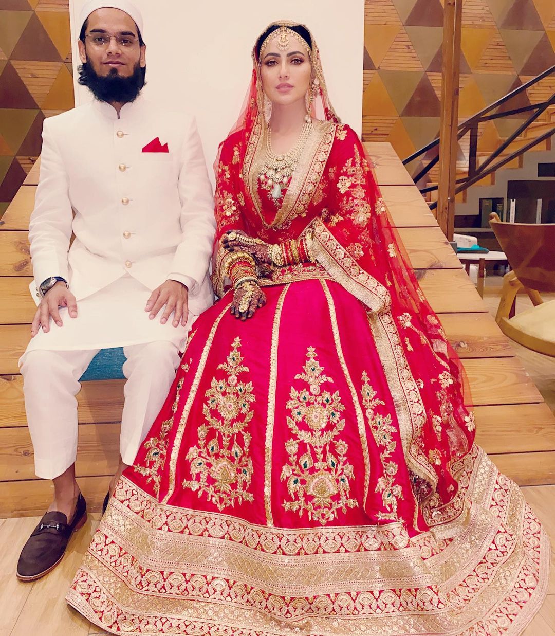 Actress Sana Khan from Her Wedding - Beautiful Pictures