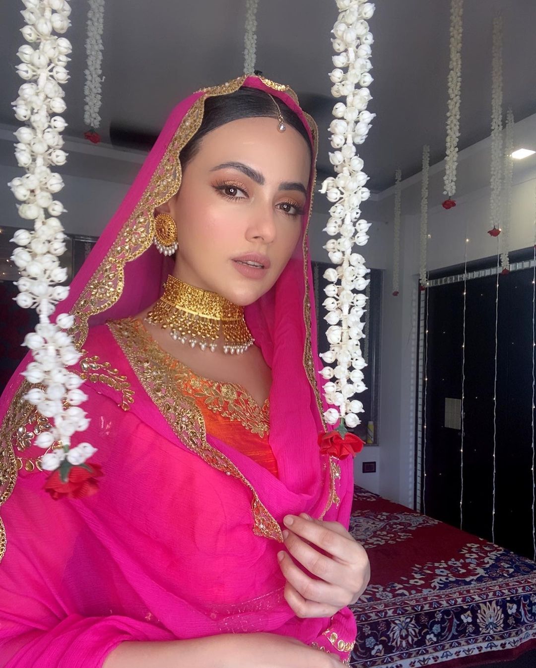 Actress Sana Khan from Her Wedding - Beautiful Pictures