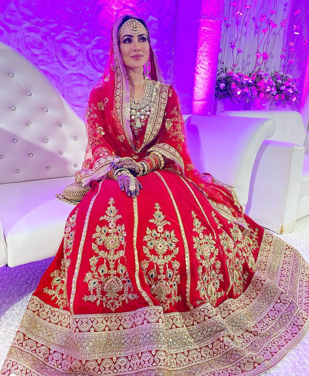 Actress Sana Khan from Her Wedding - Beautiful Pictures