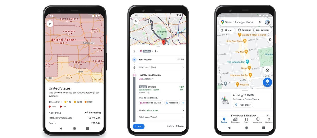 Google Maps Gets New COVID-19 Info And Food Delivery Feature