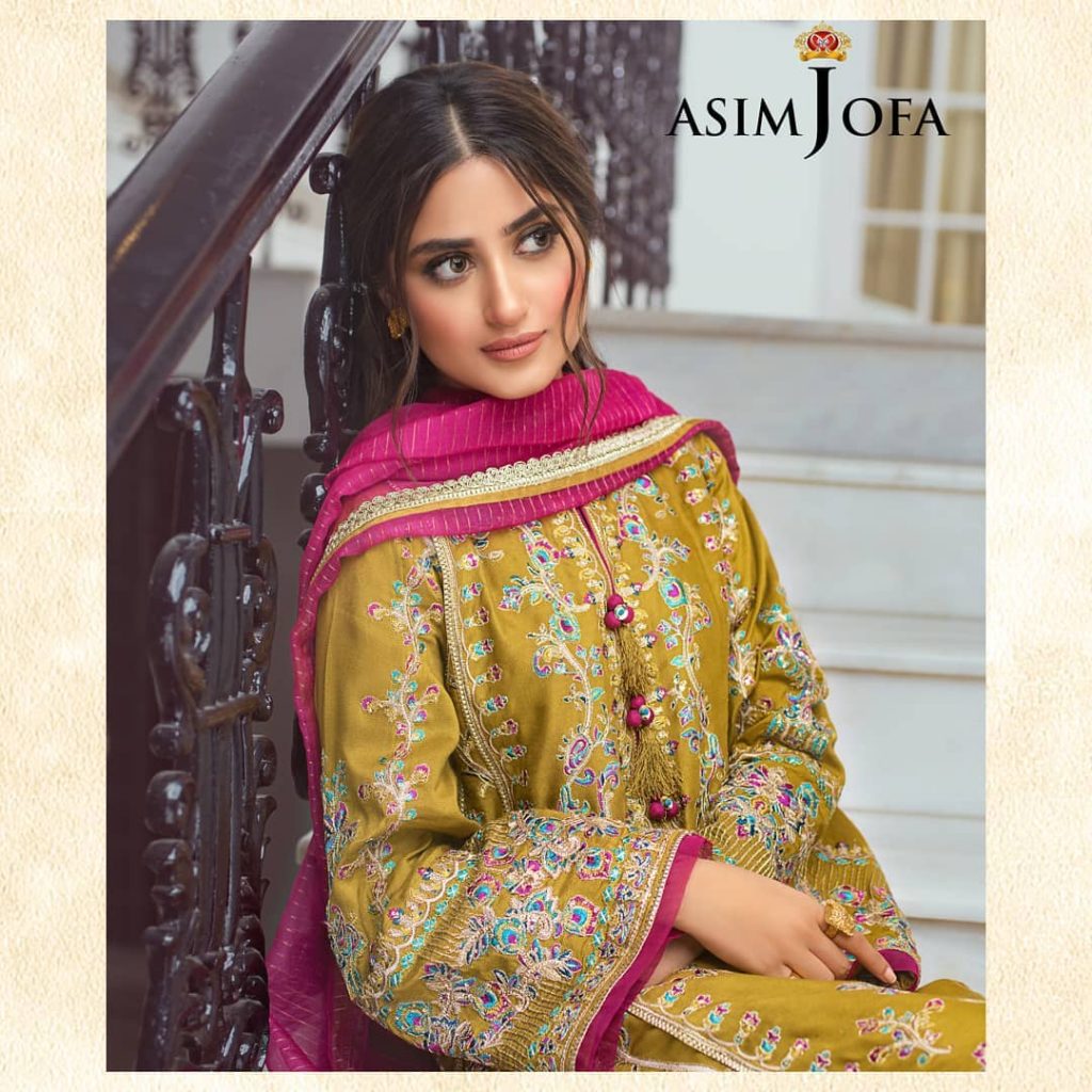 Latest Upcoming Collection Of Asim Jofa Featuring Sajal Ali