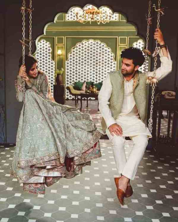Sajal Ali And Ahad Raza Mir Bridal Dresses Photoshoot