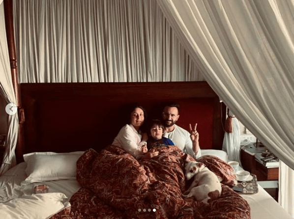 Kareena Kapoor Shares Adorable pic with Saif & Taimur on New Year Eve