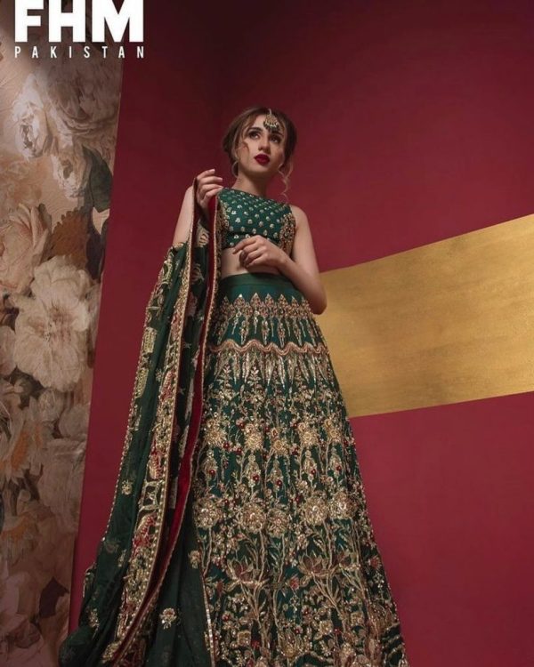 Mashal Khan pulls off Traditional Pakistani Bridal look like a Pro