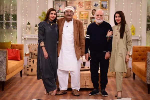 Shaista Lodhi and Nida Yasir With Their Fathers in Good Morning Pakistan