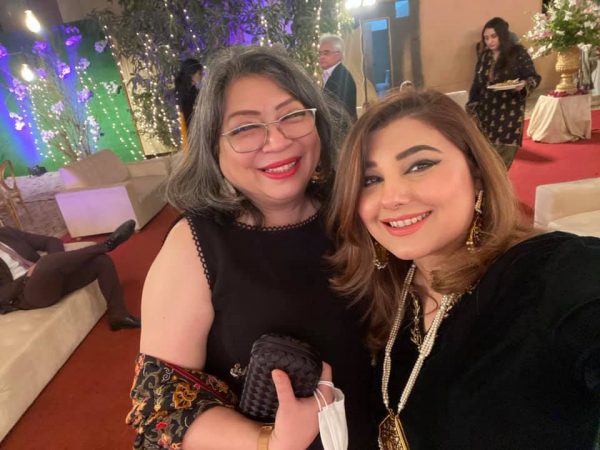 Javeria and Saud at a Family Wedding Event