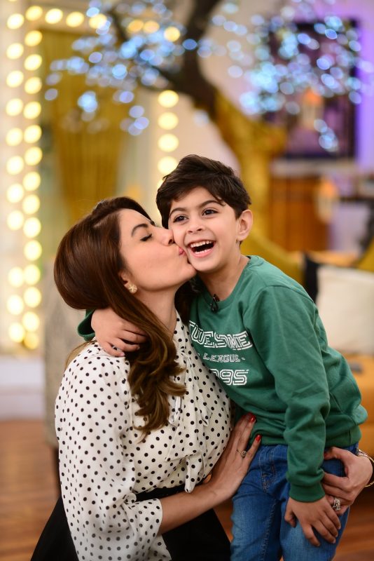 Saba Faisal With her Daughter and Son in Good Morning Pakistan