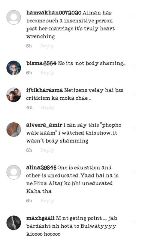 Netizens criticized Aiman khan on her weight loss advice Mawra