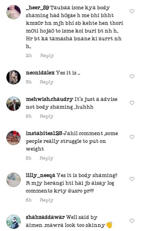 Netizens criticized Aiman khan on her weight loss advice Mawra