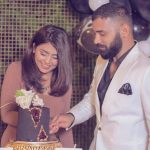 Actress Anumta Qureshi with her Husband on Their Birthday Party