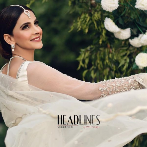 Saba Qamar recently took to Instagram to tell Headlines Official about the bride's amazing clicks. The actress looked ethereal in her all-white ivory ensemble. Fans can get a glimpse of Saba Qamar's wedding after announcing their relationship with Azeem Khan. Check out these beautiful clicks