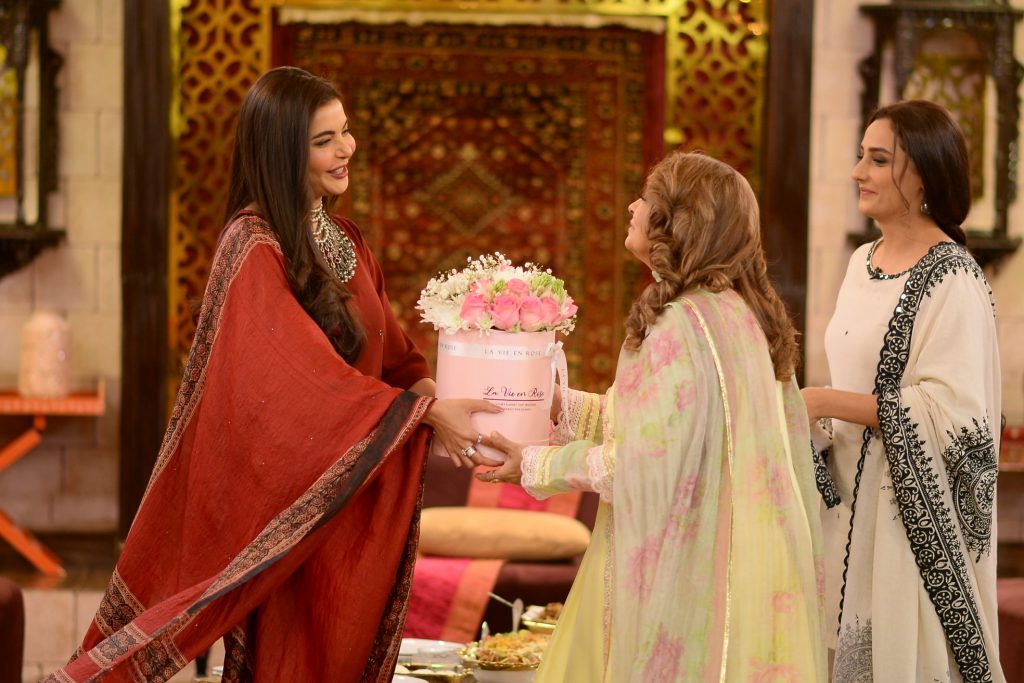 Momal Sheikh And Sonya Hussyn With Their Mothers At GMP Shan-e-Suhoor