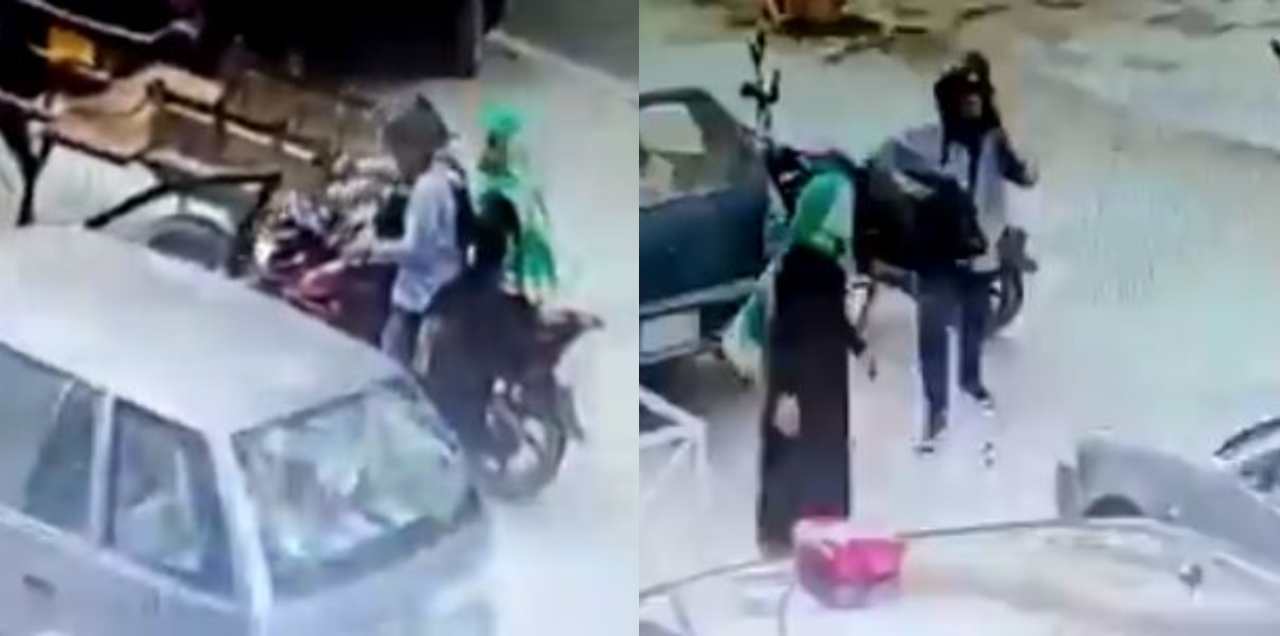 WATCH: Couple On A Bike Loots ‘Eid Shopping & Other Valuables’ From A Family In Karachi