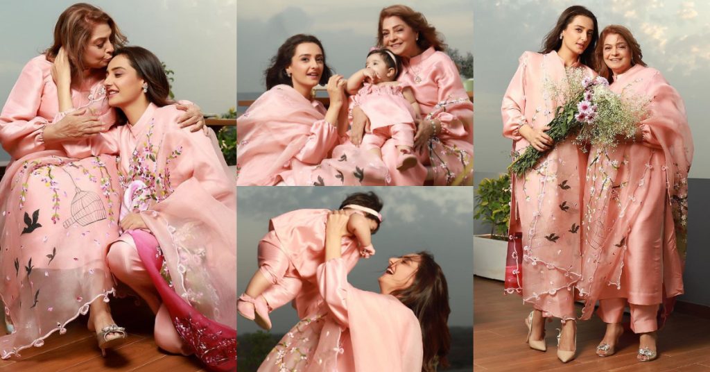 momal-sheikh-with-her-mother-and-daughter-adorable-pictures