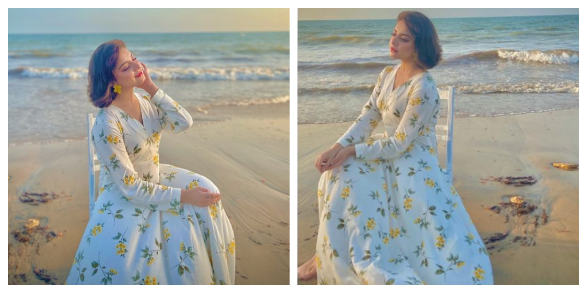 Alizeh Shah Looks Hot In Floral Dress At The Beach