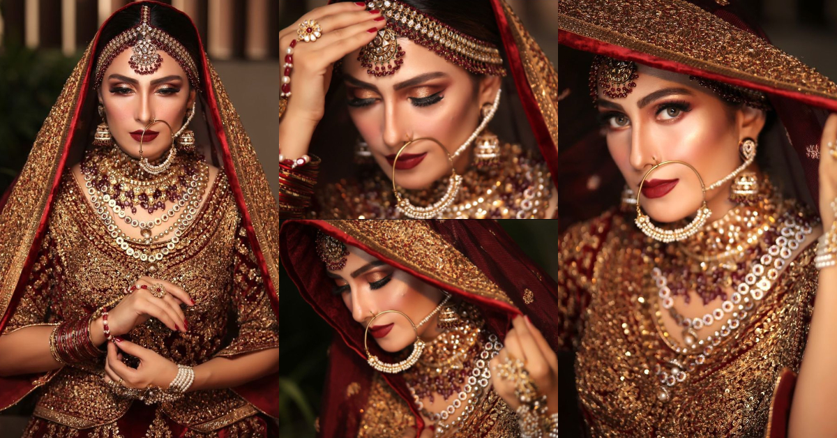 Ayeza Khan Looks Regal In A Traditional Bridal Attire