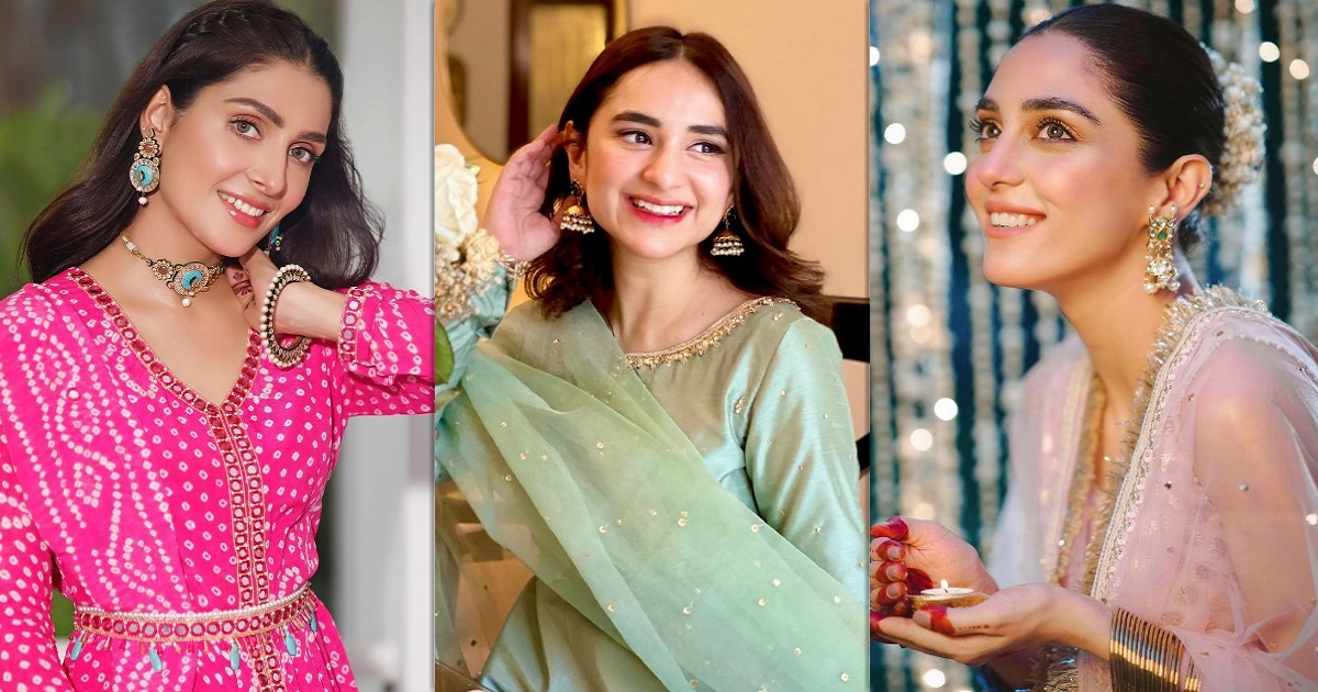 Best Dressed Pakistani Celebrities on Eid 2021