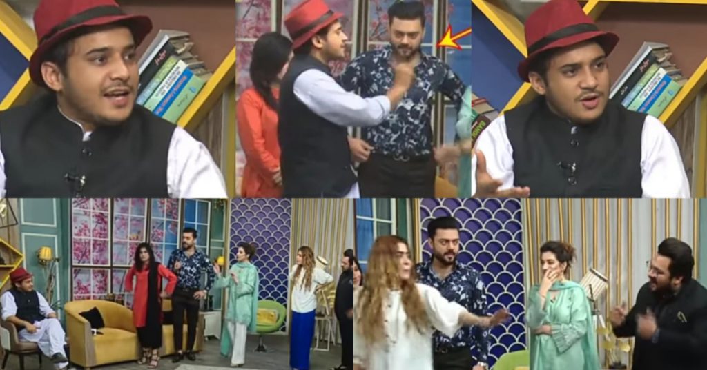 mimicry-artist-syed-basit-ali-fight-in-live-show