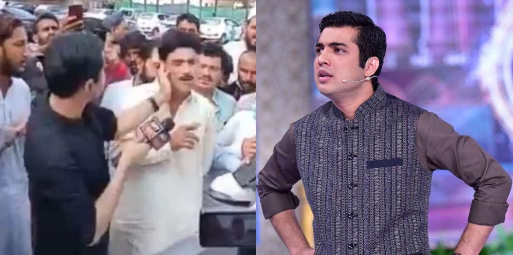 watch:-iqrar-ul-hassan-slaps-a-man-during-his-show-–-why-he-did-so-will-shock-you!