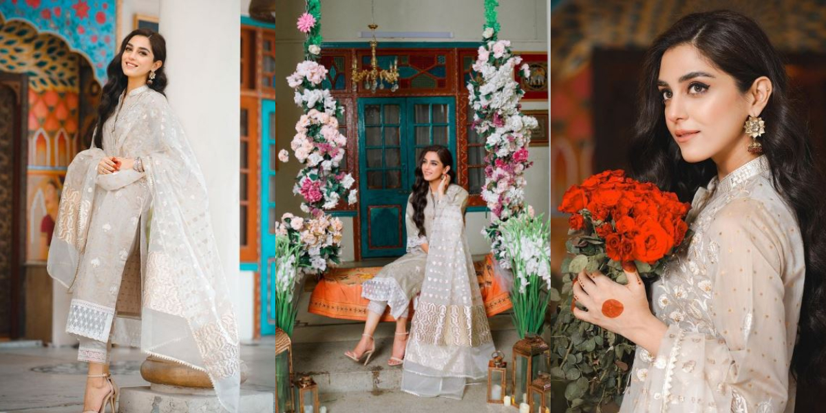 Maya Ali Looks Radiant In This Beautiful Eastern Beige Attire