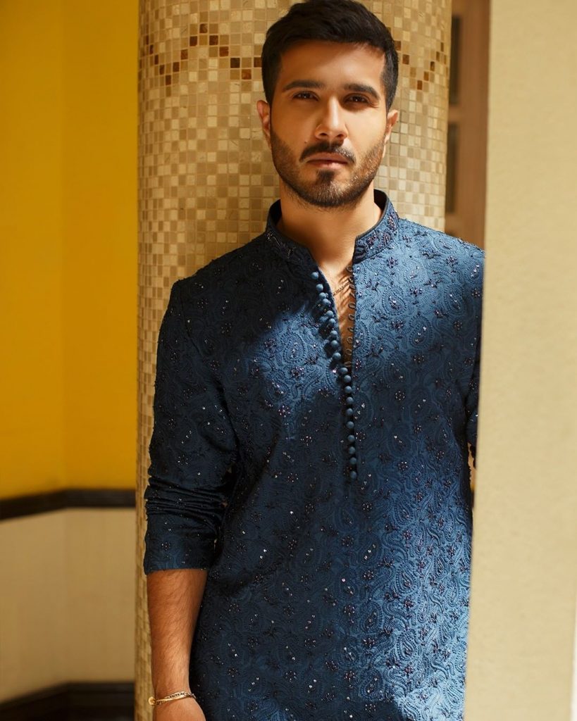 Faiza Saqlain's First Ever Men's Collection Featuring Feroze Khan