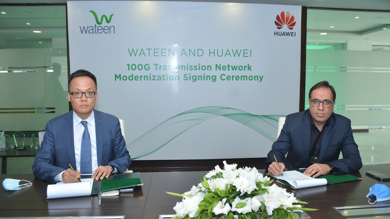 Wateen Telecom Partners with Huawei to Upgrade Its Nationwide Data Transmission Network to 10 TB capacity