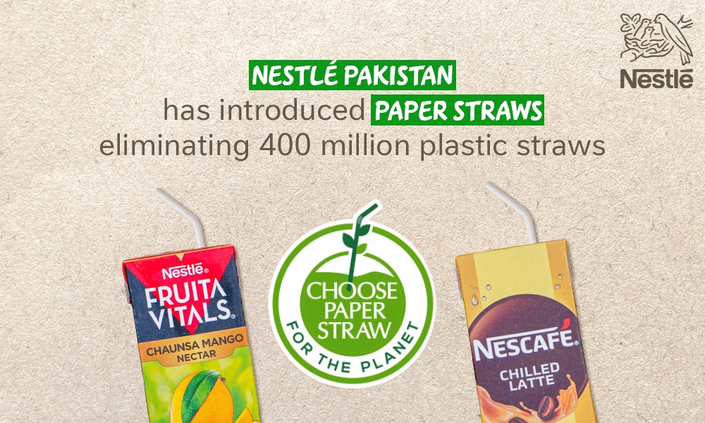 Nestlé Pakistan Replaces 400 Million Plastic Straws with Paper Straws