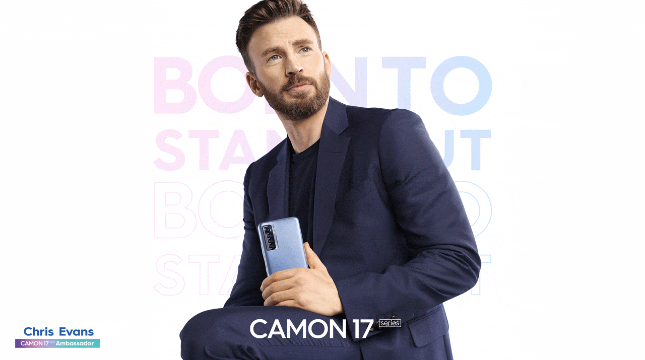 TECNO Reveals Superhero Chris Evans as Brand Ambassador for the New Camon 17 Series