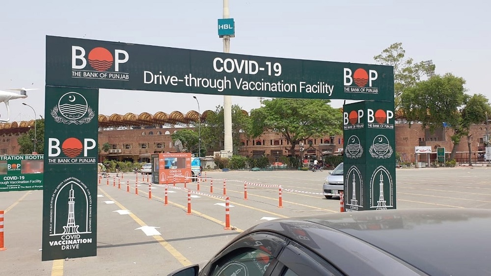 Lahore Gets Pakistan’s First Drive-Through Vaccination Center